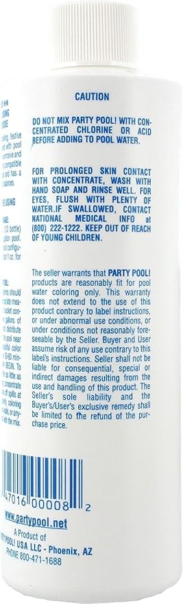 Blue Lagoon Party Pool Color, 8 Ounces