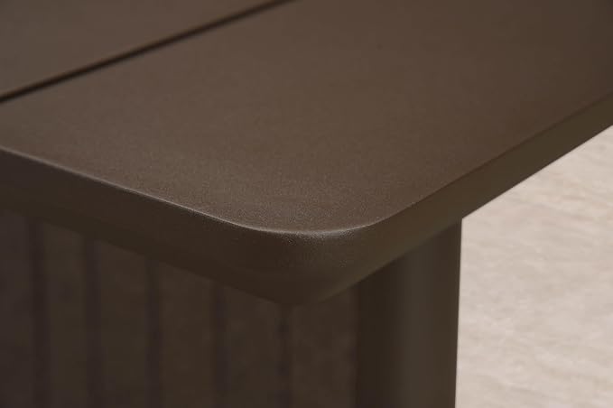 PURPLE LEAF Luxury 9-Piece Outdoor Dining Set for 8 Powder-Coated Aluminum Patio Table and Handwoven Olefin Rope Chairs with Cushions Modern Weather-Resistant Patio Furniture Bronze Sand Color