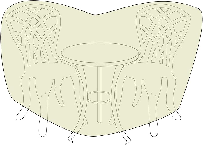 2D-PF74005 Bistro Set Cover With Level 4 UV Protection, 74-Inch x 44-Inch, Large, Khaki