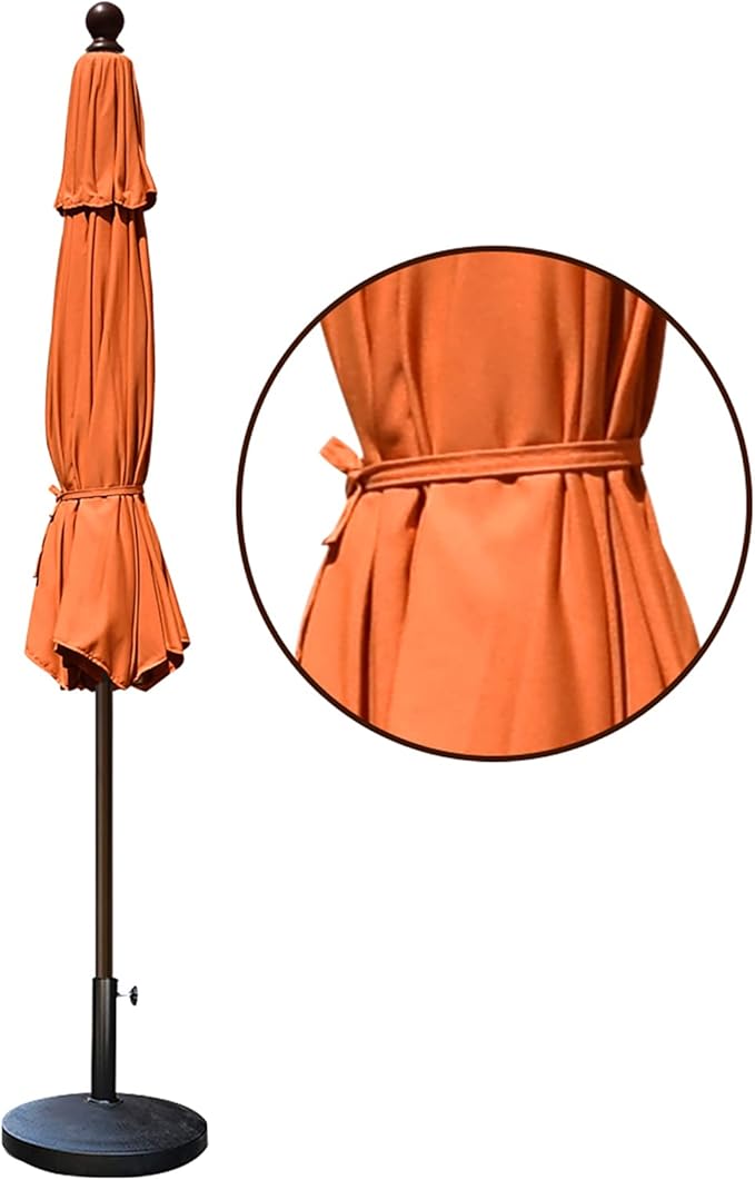 EliteShade USA 10-Year-Non-Fading 9Ft Market Patio Umbrella, UPF 50+ UV Protection Performance Sun Umbrella, Heavy Duty Commercial Grade Outdoor Table Umbrella with Crank & Tilt, Windproof Vented Top for Garden, Pool, Deck and Outdoor Playsets, Rust