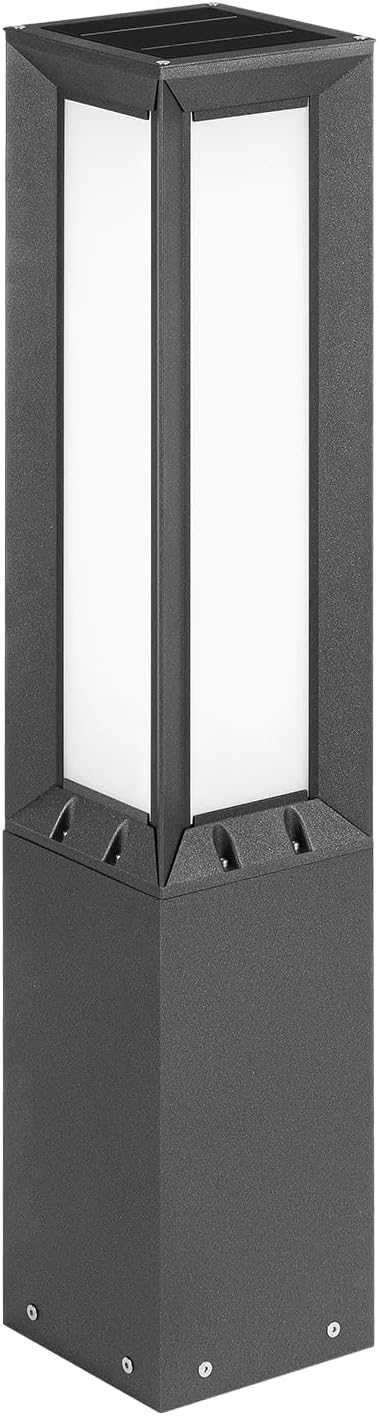 Solar Pathway Lights Outdoor, 31.5" Solar Bollard Light Outdoor, IP65 Waterproof Landscape Path Lights, 3000K LED Driveway Light, Modern Commercial Pathway Lighting for Walkway Garden Lawn Patio