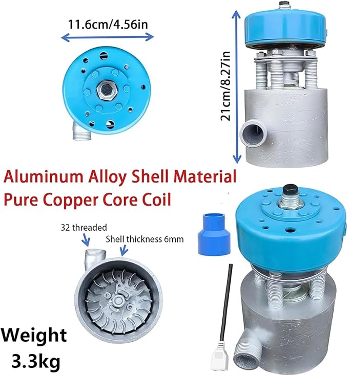 500W Hydroelectric Generator, 220V Aluminum Alloy Casing Water Turbine Generator for Creek, Micro Hydro Generators for Outdoor Camping