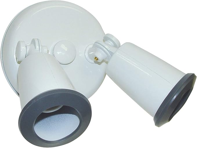 Nuvo Two Light Outdoor Flood Light with Adjustable Swivel-8.75 Inches Wide, White