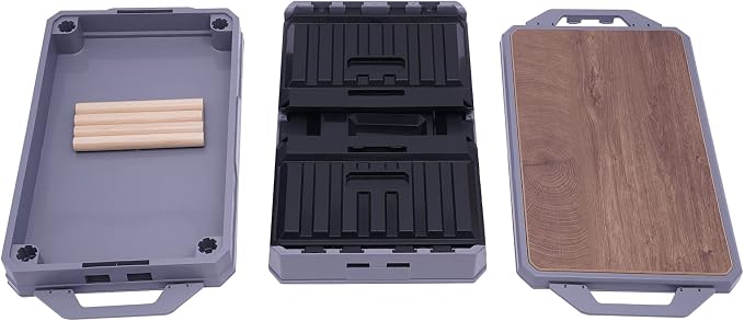 Folding Storage Box, Outdoor Collapsible Foldable Storage Box with Lid, Storage Bins For Picnic Camping Outdoor Activities (Black)