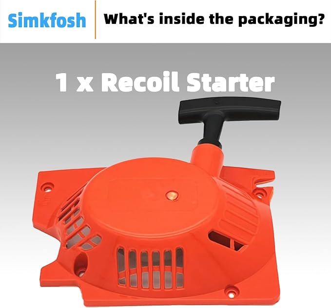 Double Spring Recoil Easy Recoil Pull Starter Assembly Replacement Parts Fit for 45cc 52cc 58cc Gasoline Chainsaw for Chainsaw 4500 5200 5800