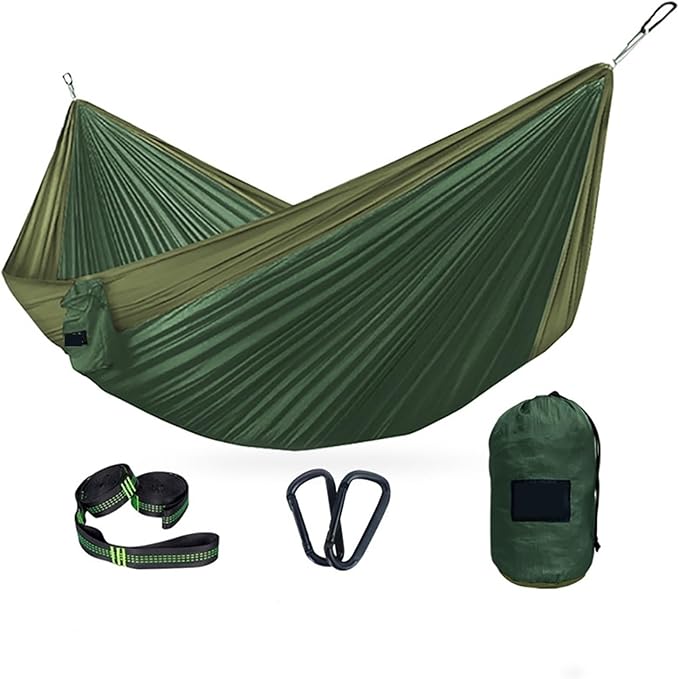300x200cm Portable Camping Tourist Parachute Cloth Hammocks Outdoor Garden Travel Sleeping Hanging Hammock Swing Nature Hike(Style 9)