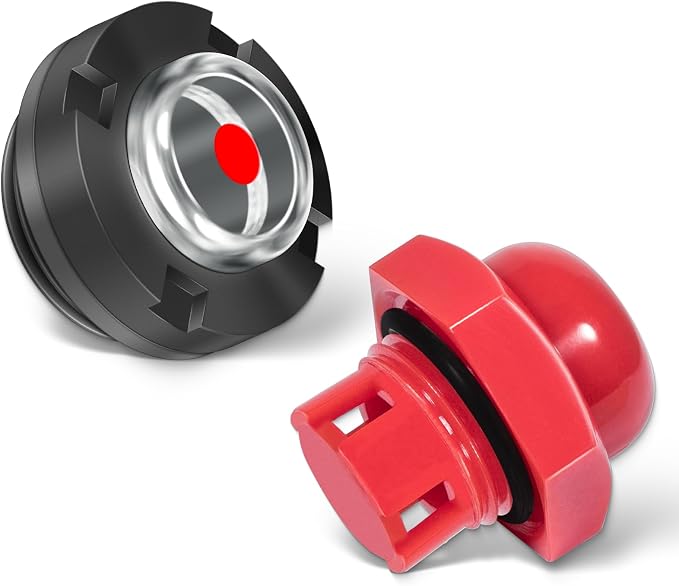 92241 Oil Level Sight Glass with Gasket & 514009761 Oil Fill Cap with O-Ring Kit for Cat Pumps 2SF, 3DX, 4DX, 5DX, Fit for DeWalt Pressure Washers DXPW3025, DH3028, and DH4240