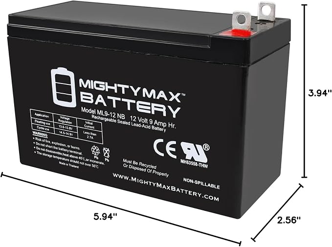 Mighty Max Battery 12V 9AH SLA Replacement Battery for Generac Portable Generator GP7500