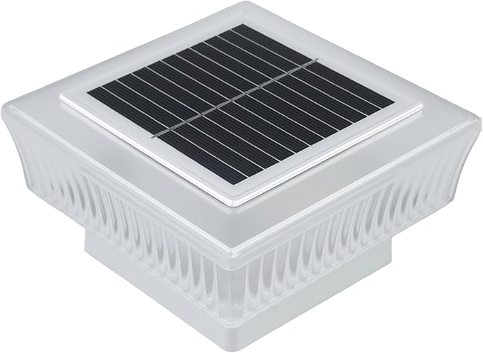 ELUTENG Solar Post Cap Lights, IP64 Waterproof Outdoor LED Fence Post Lights for 4x4 Wood & Vinyl Posts, High Brightness Solar Deck Lights for Patio, Porch, Yard and Garden Decoration