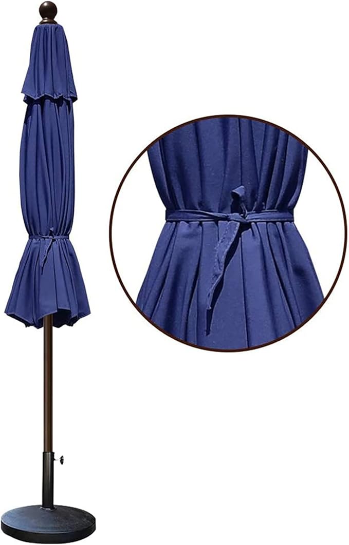 EliteShade USA 10-Year-Non-Fading 9Ft Market Patio Umbrella, UPF 50+ UV Protection Performance Sun Umbrella, Heavy Duty Commercial Grade Outdoor Table Umbrella with Crank & Tilt, Windproof Vented Top for Garden, Pool, Deck and Outdoor Playsets, Navy Blue