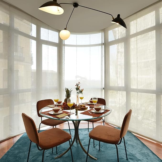 Dulles Glass 60 inch Round Glass Table Top - Tempered - 1/4" Thick Glass Surface, Safe Beveled Edge, Multipurpose for Dining Table, Patio, Coffee and End Table
