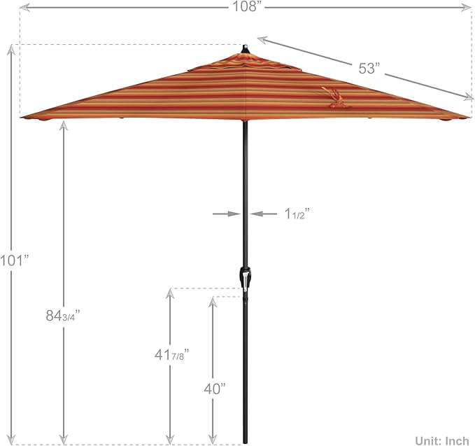 California Umbrella 9' Rd Aluminum Patio Umbrella