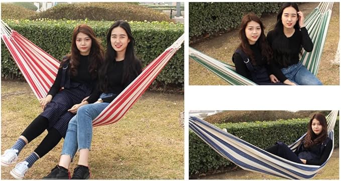 Outdoor Hammock Anti-Rollover Travel Camping Portable Hammock Hanging Chair Outdoor Portable Camping Travel Equipment (Color : Red, Size : 200 * 150cm)