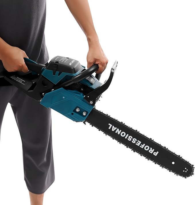 20inch Gas Chainsaw, 3.1HP 58CC 2-Stroke Gasoline Chainsaw, Air Cooled Pull Start Top Handle Gas Powered Chain Saw Petrol Chainsaws with Automatic Chain Lubrication for Trees, Wood Cutting