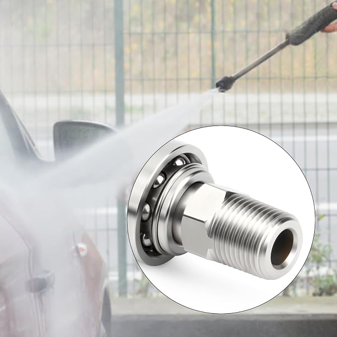 TAISHER 4PCS 304 Stainless Steel 1/4" Male NPT High Pressure Washer Quick Connect Plug for Pressure Washing Gun Hose Accessories