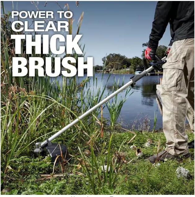 for Milwauke M18 Fuel 18V 16 in. Brushless Cordless String Trimmer 8.0 Ah FORG Kit w/Pole Saw & Brush Cutter Attachments + TPT Premium cart storekid