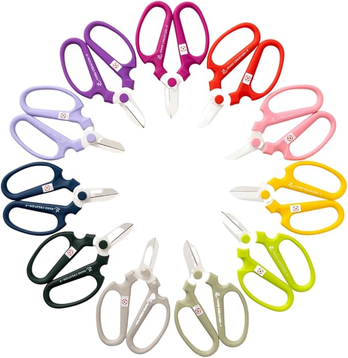 Japanese Floral Scissors - SAKAGEN Hand Creation, Professional Ultra Sharp Flower Shears for Floral Design, Ikebana & Gardening, Made in Japan, F-170 (Light Green)
