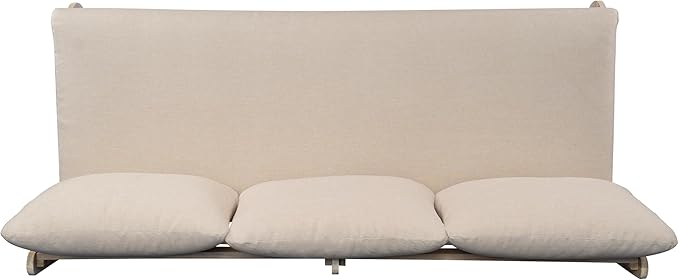 Christopher Knight Home Poppy 2 Piece Patio Conversation Set with Cushion, Acacia Wood 6 Seater Outdoor Sofa Chat Set, Outdoor Sectional Sofa Set of 2 for Patio Furniture Set, Antique Grey+Grey