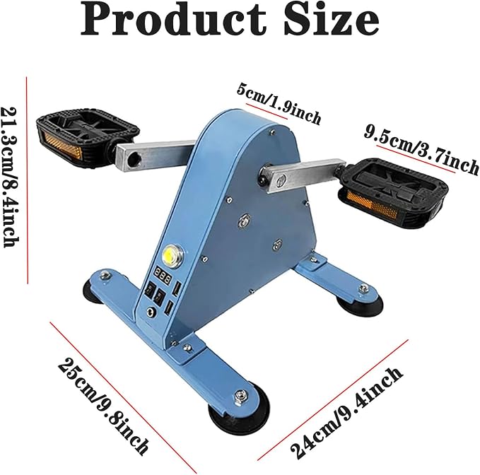Foot Pedal Power Generator, 100W Pedal Generator, Hand Crank Generator DC 1-35V Output, Foot Pedal Generator with Double USB Interface and LED Lighting, for Household Outdoor Mobile