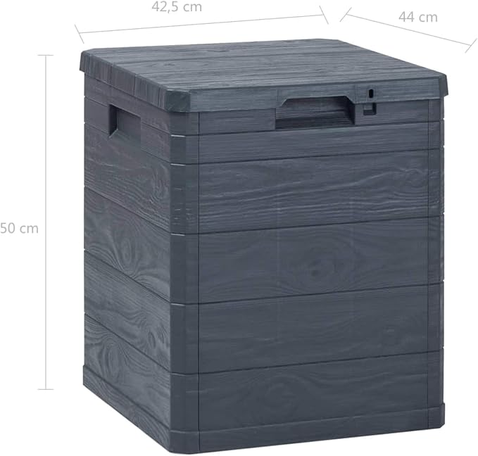 Patio Patio Storage Box,Pool Storage Boxes Outdoor Waterproof, Deck Decor Outdoor Bench, Patio Bench Outdoor Storage Box 23.8 gal Anthracite