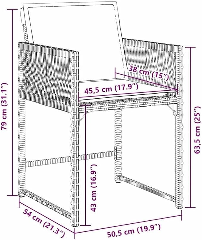 Afuera Living 5 Piece Poly Rattan Garden Dining Set, Black Finish, Weather-Resistant Patio Furniture with Steel Legs, Glass-Top Table and Chairs, Modern Outdoor Set for Gardens, Patios, or Terraces