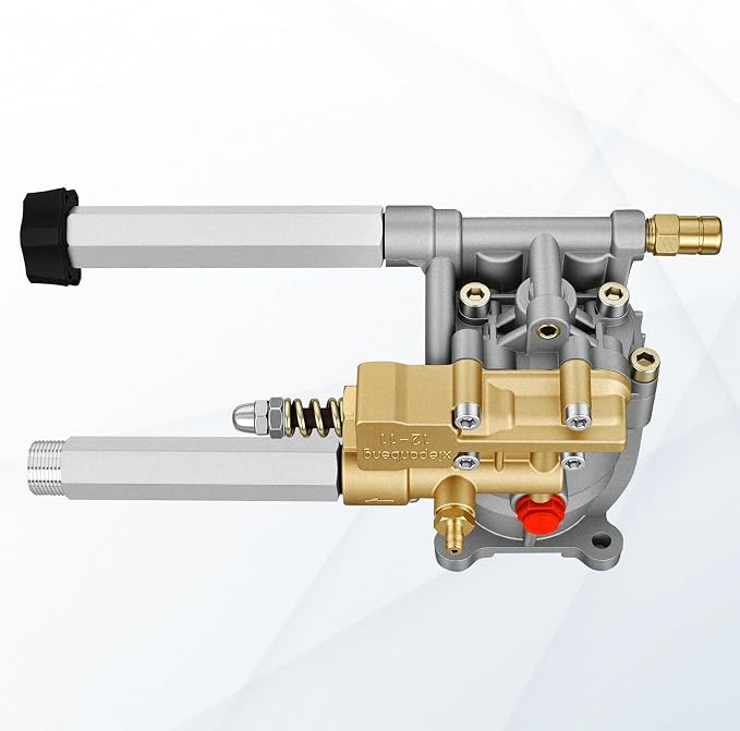 Yesker 3/4" Shaft Horizontal Pressure Washer Pump 3300 PSI 2.4 GPM fit for Kohler SH270 and Honda GC160/190 Includes Inlet & Outlet Extension Tubes
