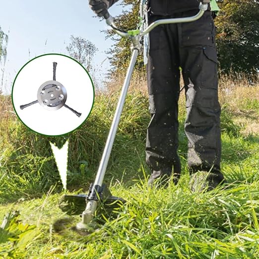 Professional Weed Brush for Brush Cutter |Weed Brush for Brush Cutter Lawn Trimmer, Steel Wire Round Brush Garden Accessories, Steel Wire Grass Trimmer Head