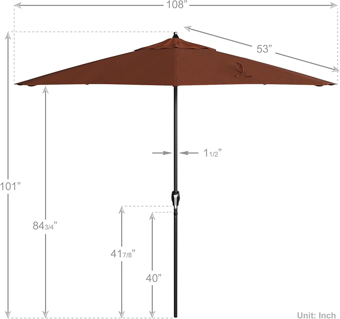 California Umbrella 9' Rd Aluminum Patio Umbrella