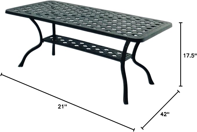 Darlee Series 30 Patio Coffee Table in Antique Bronze
