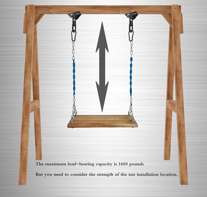 180 ° Swing/360 ° Rotation Hammock Rocking Chair Heavy-Duty Ceiling Hook, Capable of Bearing 1200 pounds, Including Installation Tools,Swinging Ceiling Hooks for Trees, Yoga, and Gyms.(1pc)