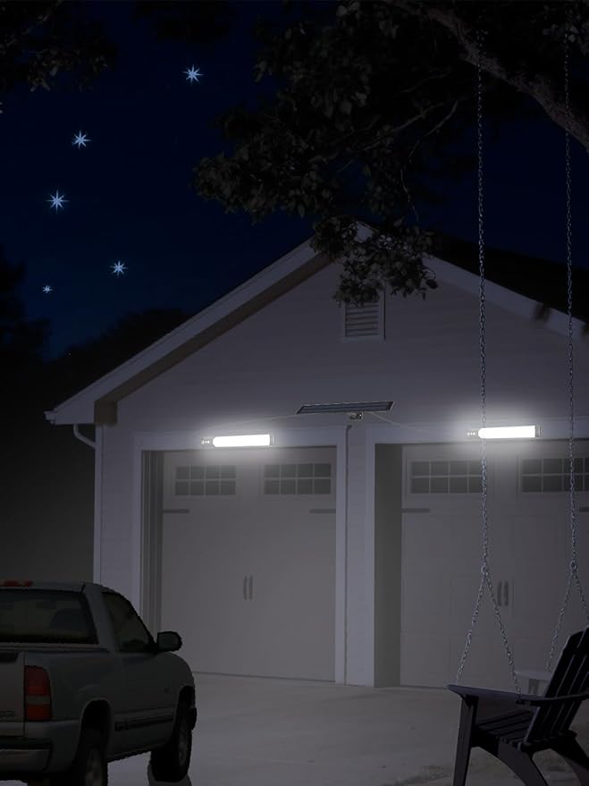 Solar sensor lights, outdoor high-brightness lighting, motion sensor sensing, independent solar charging panel, detachable handheld lighting, safety lights suitable for porches, garages and courtyards
