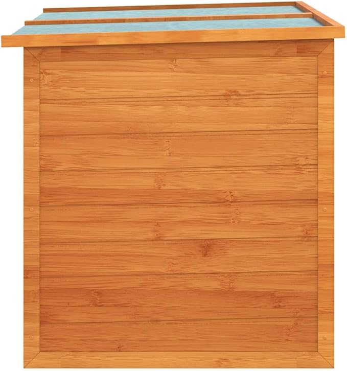 vidaXL Patio Wooden Storage Box Chest Blanket Toy Cushion Pillow Trunk Lidded Wood