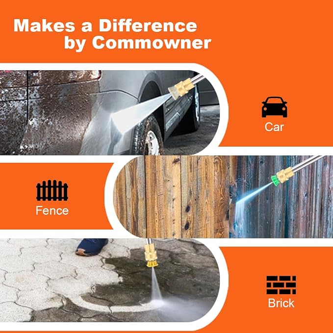 Electric Pressure Washer 5000 PSI 2.8 GPM High Power Washer with 4 Pressure Nozzle and Foam Cannon, powerwashers for Home, Car Washing, Fence Cleaning, Patio, Orange