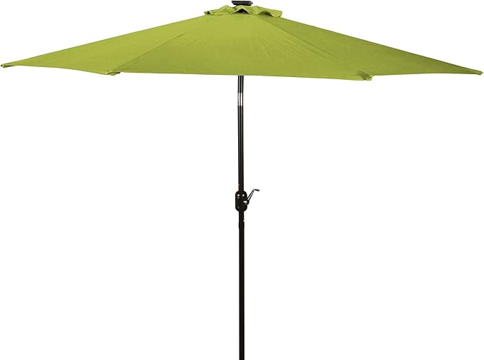Trademark Innovations Deluxe Solar Powered LED Lighted Patio Umbrella - 9'