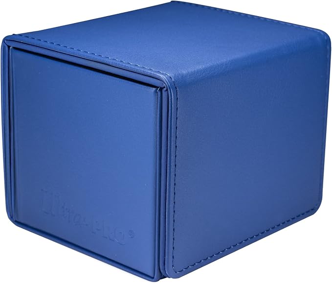 Ultra Pro - Vivid Alcove Edge Deck Box (Blue) - Stores & Protects Up To 100 Standard Size Collectible, Baseball, Gaming, Sports or Any Standard Size Cards In Your Collection