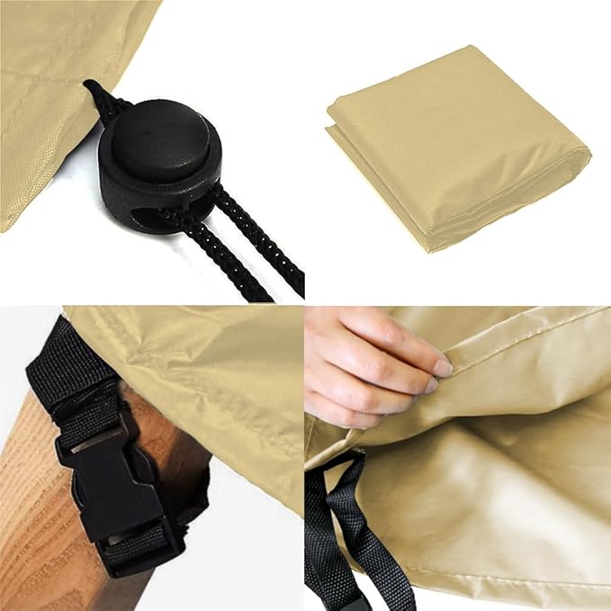 Patio Furniture Covers,Outdoor Furniture Cover Waterproof,Patio Furniture Set Covers for 4 Piece Outdoor Conversation Set,Patio Covers Set-XX-Large (Beige)