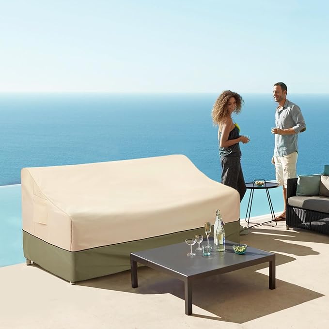 COSFLY Patio Furniture Covers Waterproof, Outdoor 3-Seater Sofa Cover Heavy Duty Fits up to 79W x 38D x 35H inches