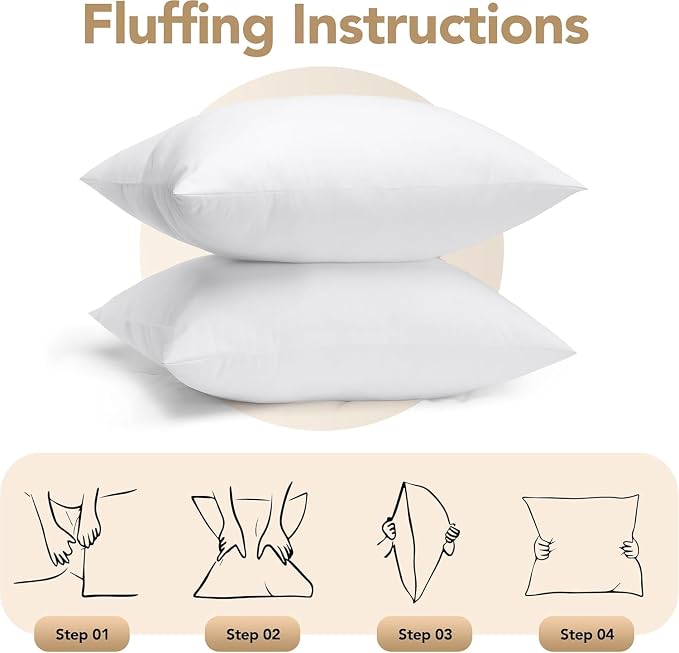 Utopia Bedding 12x20 Outdoor Pillows, Water Resistant Throw Pillows, 4-Pack | Outdoor Throw Pillows, Water Repellent, Decorative Pillow for Patio Furniture & Porches, Plush & Supportive, Pack of 4, White