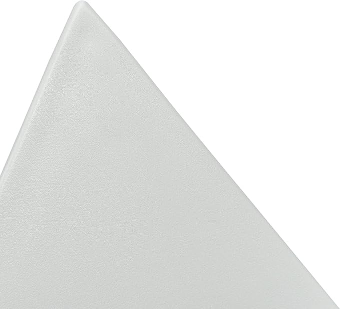 LeisureMod 15.75" Triangular Side Table, Stackable Plastic Accent End Table for Indoor & Outdoor Use, Weather-Resistant Modern Patio & Living Room Table, Set of 2, White