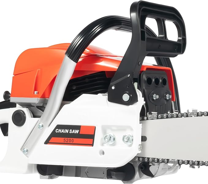 20in Gas-powered Chainsaw, Gasoline Chainsaw 2-Cycle Engine 52CC Cordless Handheld Gasoline Chain Saws, Cutting Wood Gas Sawing, Chain Saw Set for Cutting Wood Outdoor Garden Farm Home