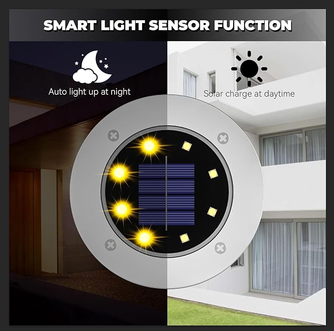 DUUDO Solar Lights for Outside 16Pack, Solar Garden Outdoor Waterproof Pathway Bright In-Ground Lights Landscape Lighting Garden Decor for Yard, Patio, Driveway, Walkway Warm Light