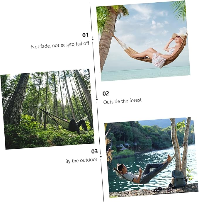Luxshiny Single Person Canvas Hammock Rainbow Striped Outdoor Leisure Swing for Travel and Camping, Widened Anti-tip Design, Portable Patio Hanging Hammock