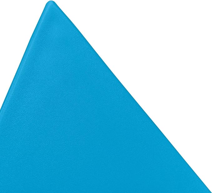 LeisureMod 15.75" Triangular Side Table, Stackable Plastic Accent End Table for Indoor & Outdoor Use, Weather-Resistant Modern Patio & Living Room Table, Set of 4, Blue