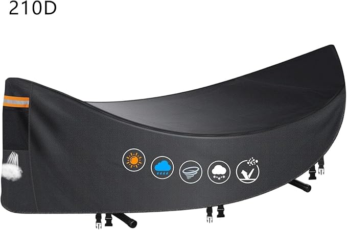 Hammocks Cover Waterproof - Breathable, Large Hammocks Cover with Buckle, Patio Hanging Chaise and Stand Cover, Universal Outdoor Hammock Cover for Garden, Patio & Beach Hammock Stand (Black#C)
