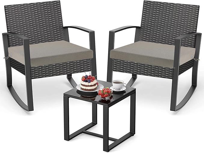 FUNHOME Outdoor Chair Cushion Covers 2 Pack, No Insert! Patio Cushion Covers Replacement 20" x 18" x 4", Water Resistant Chair Cushion Slipcovers, Beige Coffee(Covers ONLY)
