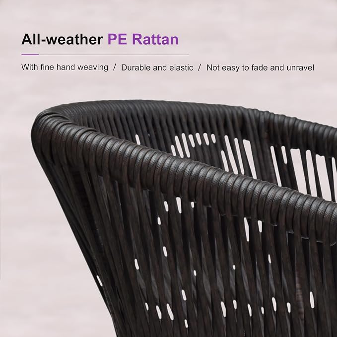 PURPLE LEAF 11 Pieces Outdoor Dining Set Patio Extended Upgrade Table and Chairs Set Aluminum Wicker Rattan Patio Furniture Set for Lawn Garden Backyard Teak