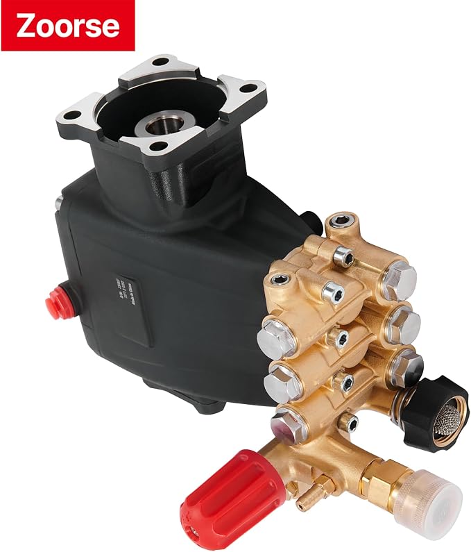 Happybuy Pressure Washer Pump, 3/4" Shaft Horizontal Triplex Plunger, 3700 PSI, 2.5 GPM, Replacement Kit for Simpson MorFlex 40224, 40225, 40226 Models, High-Pressure Power Washer Pump, Durable