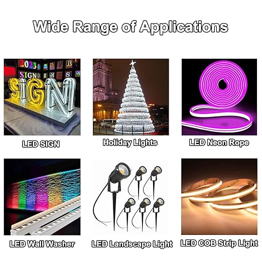 24V DC Power Supply 96W - Ultra Slim LED Driver Low Voltage Transformer with 3-Prong Plug & 3.3ft Cable, IP67 Waterproof for LED Strip Lights, Outdoor Lighting