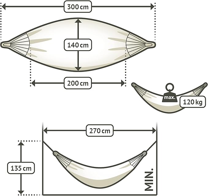 Sea Salt Single Outdoor Hammock by LA SIESTA