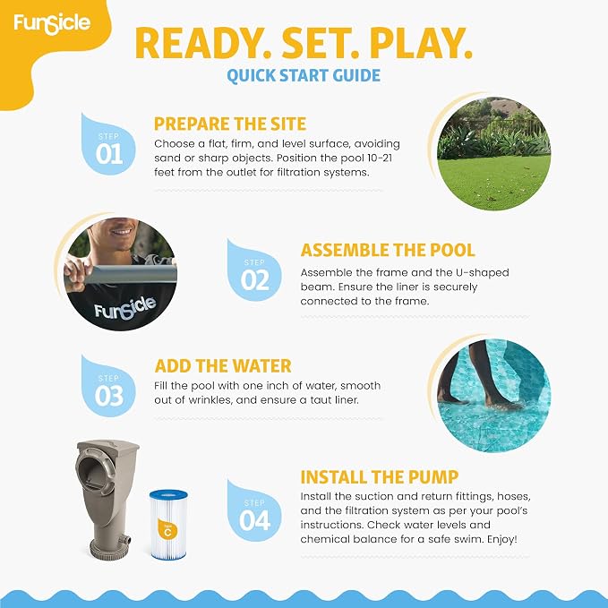 Funsicle Oasis Designer Lap 24' x 12'x 52" Rectangular Above Ground Swimming Pool, with FiltraBoost 1200 GPH Filter Pump, Ladder, Maintenance Kit, Cover & Ground Cloth, Triple Basketweave
